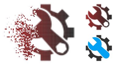 Hareketli nokta yarı ton hizmet Araçlar simgesi