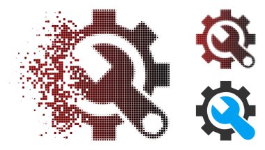 Harcanmış nokta yarı ton hizmet Araçlar simgesi