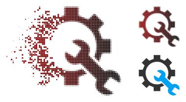 Dağınık piksel yarı ton hizmet Araçlar simgesi