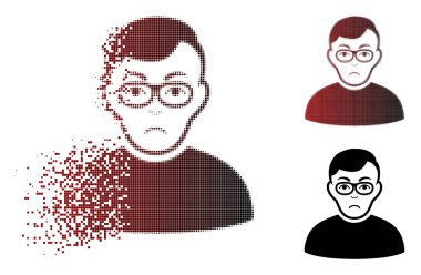 Zavallı çözünmüş piksel yarı ton Downer simgesi