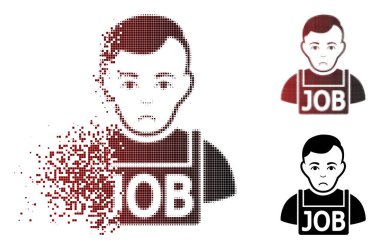 Dolor piksel yarı ton işsiz simge yok