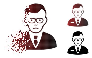 Acınacak rendelenmiş Pixelated yarı ton uzman simgesi