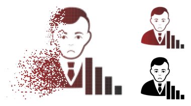 Dolor piksel yarı ton stok tüccar simgesi dağınık