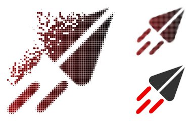 Tahribe Pixelated yarı ton Ton para birimi uçuş simgesi