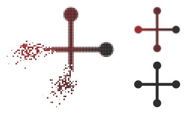 Kaybolan noktalı yarım ton rulet simgesi