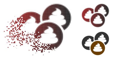 Dağınık piksel noktalı resim Shitcoins simgesi