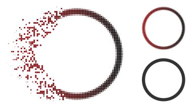 Eriterek noktalı resim daire balonu simgesinin noktalı