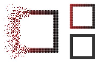 Çözünmüş noktalı yarım ton dağılımı kare simgesi