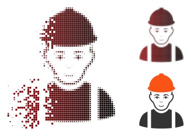 Yüz ile rendelenmiş nokta noktalı resim alt simge