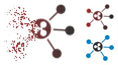 Pixelated yarı ton dalgalanma bağlantıları simgesini ışıltı
