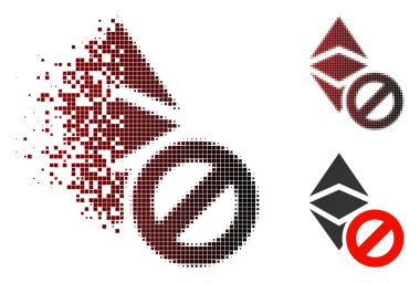 Tahribe Pixelated Ethereum klasik simge yasak noktalı resim