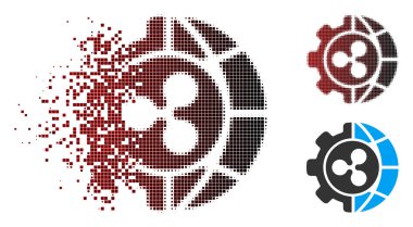 Dağınık noktalı yarım ton dalgalanma dünya sanayi simgesi