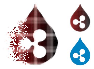 Toz nokta yarı ton dalgalanma damla simgesi