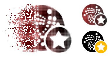 Kaybolan nokta yarı ton Iota Favoriler yıldız simgesi