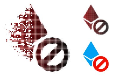 Toz piksel noktalı resim Ethereum Crystal simgesi yasak