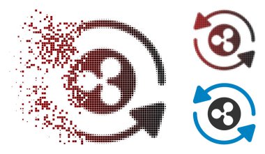 Ayrıştırılmış Pixelated noktalı resim yenileme dalgalanma simgesi