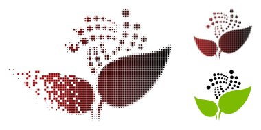 Kırık Pixelated yarı ton Iota Eco Başlangıç simgesi