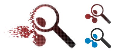 Ayrıştırılmış Pixelated yarı tonlu arama dalgalanma simgesi