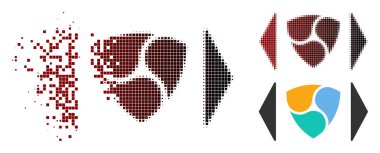 Hasarlı Pixelated yarı ton düzenleyen Nem simgesi