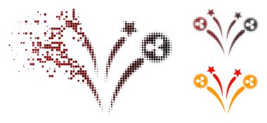 Yarı ton dalgalanma Fireworks simgesini toz noktalı