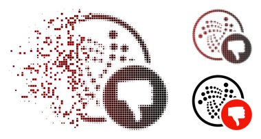 Nokta yarı ton Iota başparmak aşağı simgesi imha