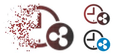 Nokta yarı ton dalgalanma kredi saat simgesini dağılmakta