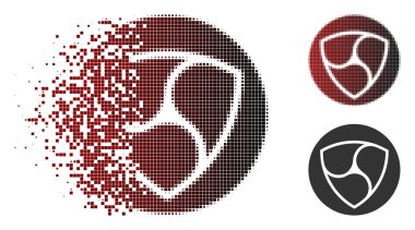 Rendelenmiş piksel yarı ton Nem para birimi simgesi