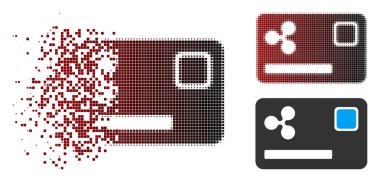 Dağınık Pixelated yarı ton dalgalanma kredi kartı simgesi