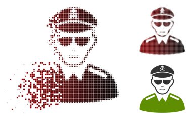 Işıltı nokta noktalı resim kötü asker simgesi