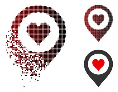 Nokta noktalı resim Casino harita işareti simgesi dağılmakta