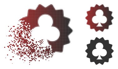 Rendelenmiş piksel yarı ton kulüpleri simgesi simge