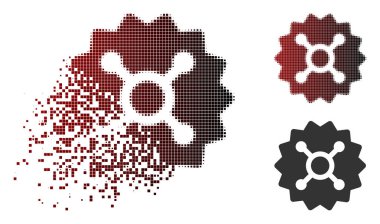 Pixelated yarı ton rulet Token simge çözünmüş