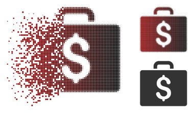 Çözünmüş pixelated yarı ton muhasebe durum simgesi