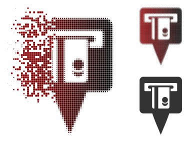 Toz nokta yarı ton Atm Terminal işareti simgesi