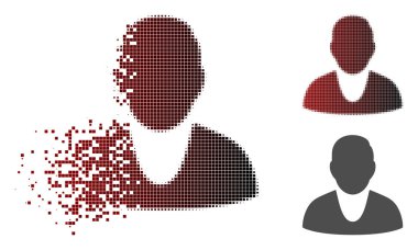 Tahribe noktalı yarım ton istemci simgesi