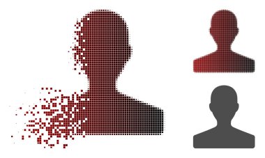 Hareketli Pixelated yarı ton müşteri simgesini