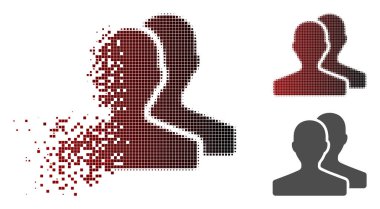 Işıltı nokta yarı ton müşteriler simgesi