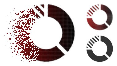 Rendelenmiş nokta yarı ton pasta grafik simgesi