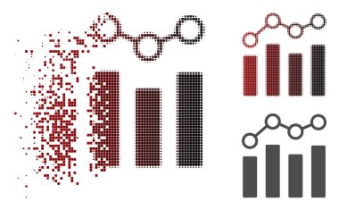 Rendelenmiş piksel yarı ton nokta grafik simgesini