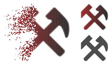 Nokta noktalı resim iş simge dağınık