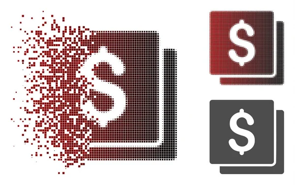 Kırık Pixelated yarı ton mali simgesi