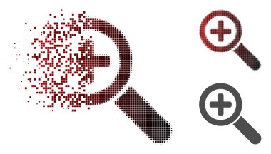 Işıltı piksel noktalı resim yakınlaştırma simgesi