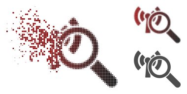 Hareketli noktalı yarım tonlu arama Wi-Fi ağ simgesini