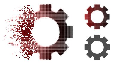 Nokta yarı ton dişli simgesini dağılmakta