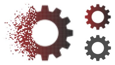 Ayrılmış nokta yarı ton dişli simgesini