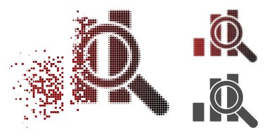 Ayrıştırılmış piksel yarı ton keşfetmek grafik simgesi