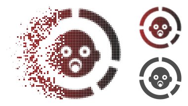 Nokta noktalı resim yeni doğan diyagram simgesi çözünmüş