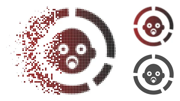 Nokta noktalı resim yeni doğan diyagram simgesi çözünmüş