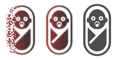 Dağınık piksel noktalı resim yeni doğan simgesi