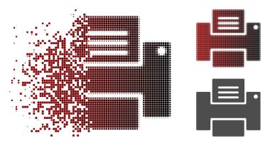 Rendelenmiş nokta noktalı resim yazıcı simgesini
